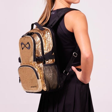 PETITE GOLD SPARKLE BACKPACK - Nfinity -