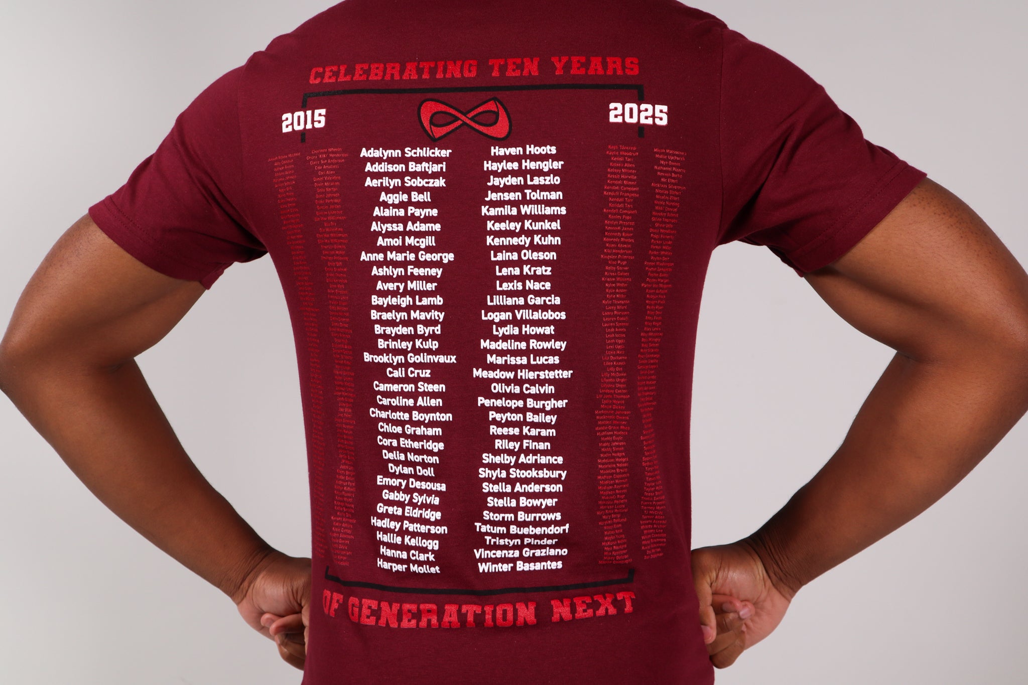 GenNext 10th Anniversary Tshirt - Maroon