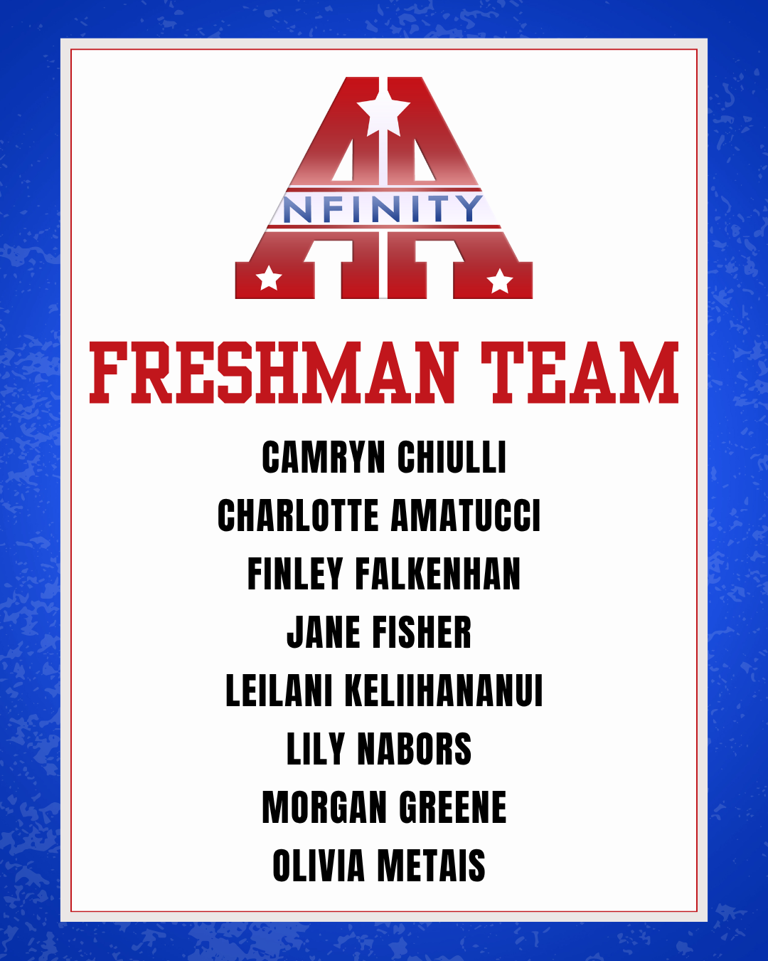 Nfinity All-American Class of 2025, Freshman Team roster