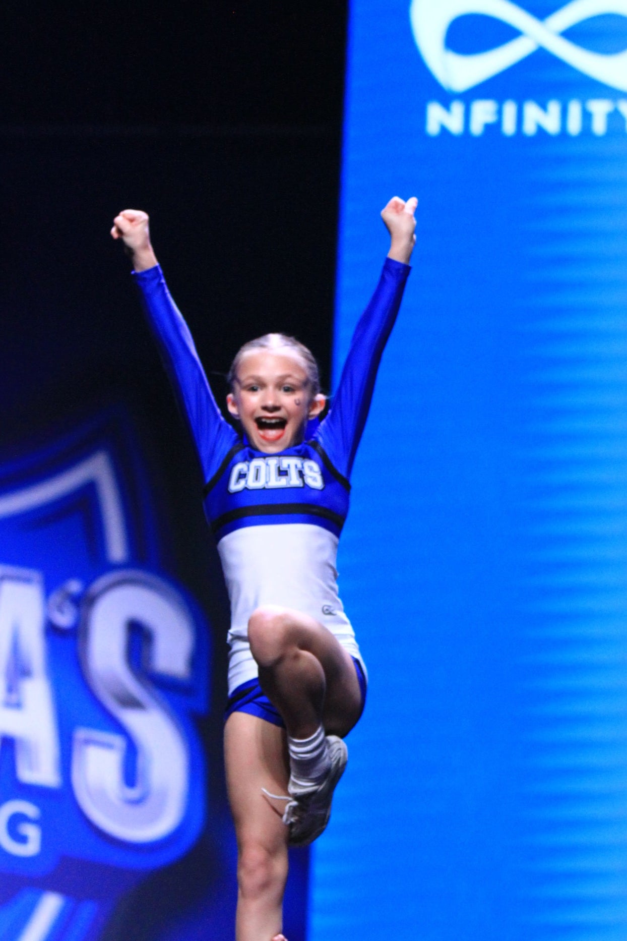 Cheerleader girl celebrating at MCM