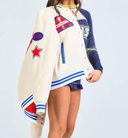 All American White Letterman Jacket