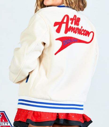 All American White Letterman Jacket