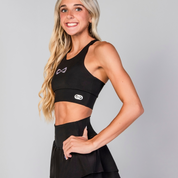 Nfinity Flowy Tiered Rhinestone Short