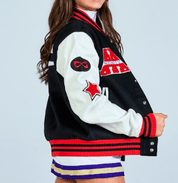 All American Black Letterman Jacket - Nfinity™ Cheer - Final Sale