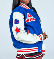 All American Blue Letterman Jacket - Nfinity™ Cheer - Final Sale
