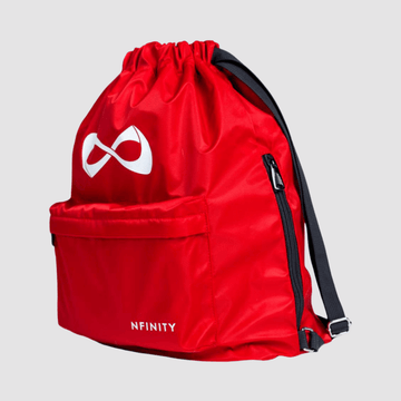 drawstring mini backpack Nfinity Festival Bag White Logo