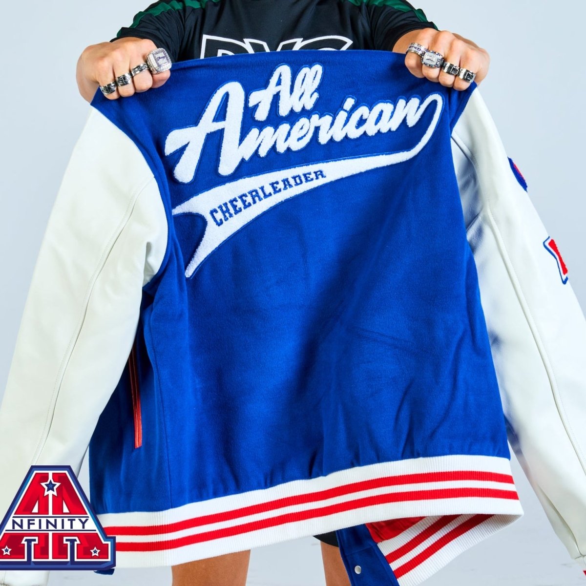 The signature Nfinity All-American letterman jacket