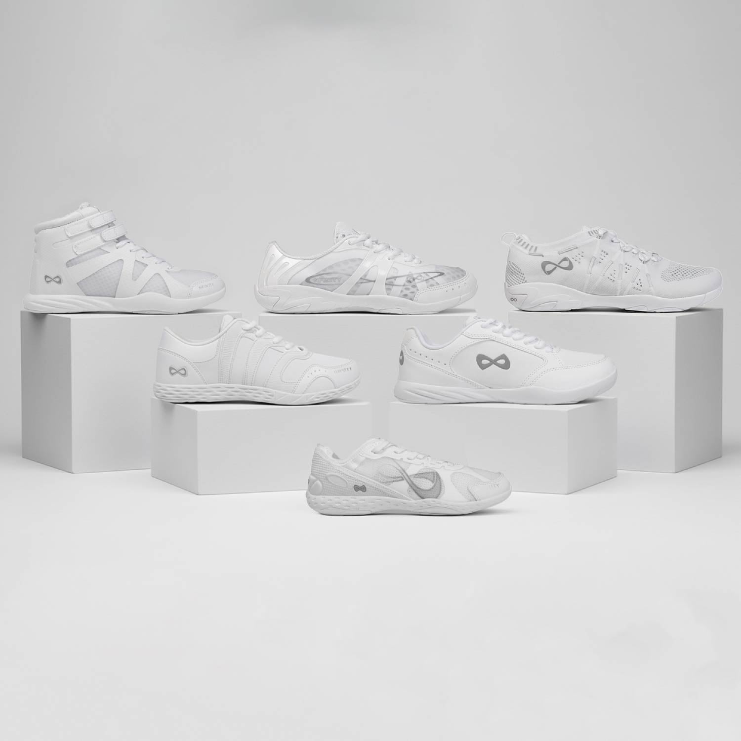 Nfinity cheer shoes on display — The Official Shoe of Cheerleading
