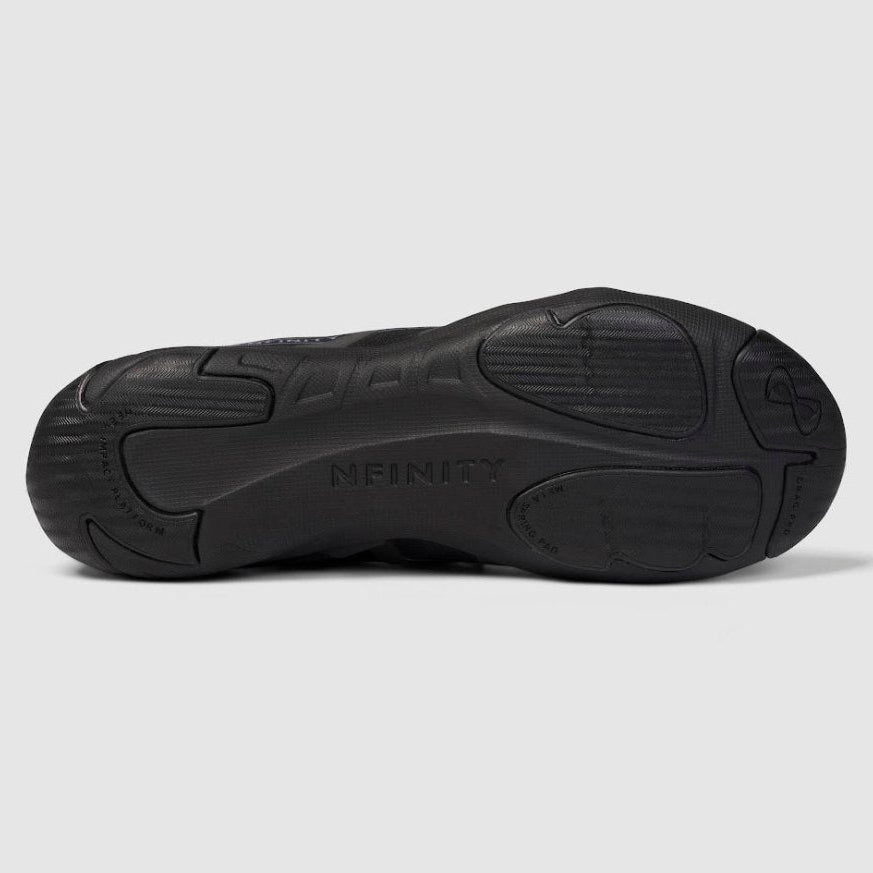 Nfinity Vengeance cheer shoe in black, outsole