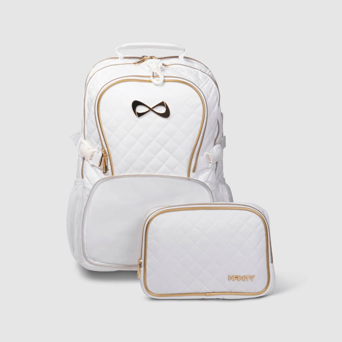 White Quilted - Gold Backpack - Nfinity™ Cheer - 