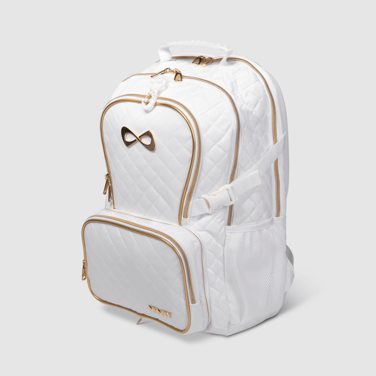 White Quilted - Gold Backpack - Nfinity™ Cheer - 