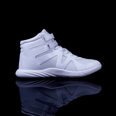 609 white black double laced mid-top sneaker – 7-10.in
