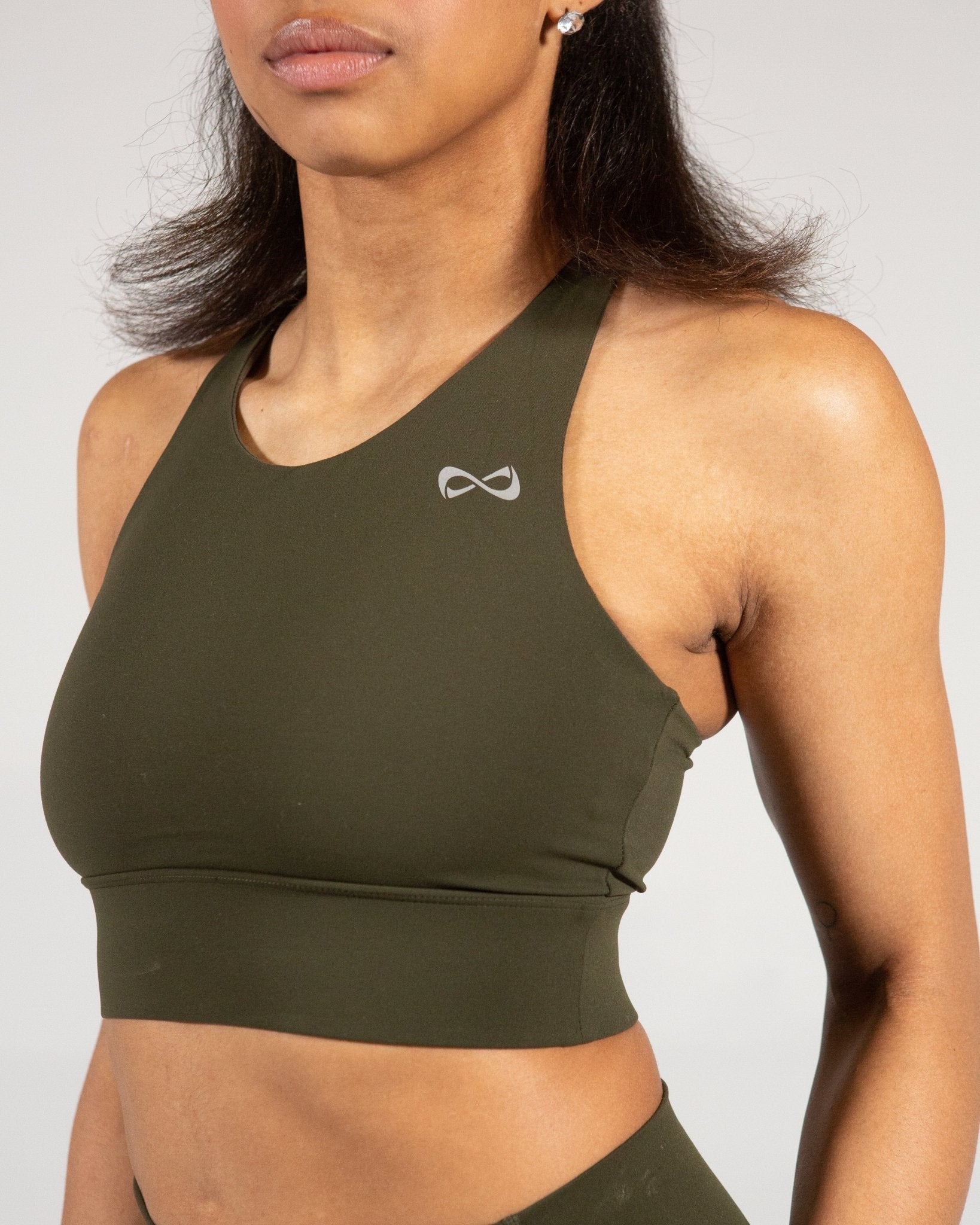HIGH NECK LONGLINE BRA - MULTIPLE COLORS - Nfinity -
