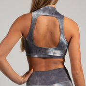 NFINITY HIGH NECK OPEN BACK TIE DYE BRA - Nfinity - Sports Bra