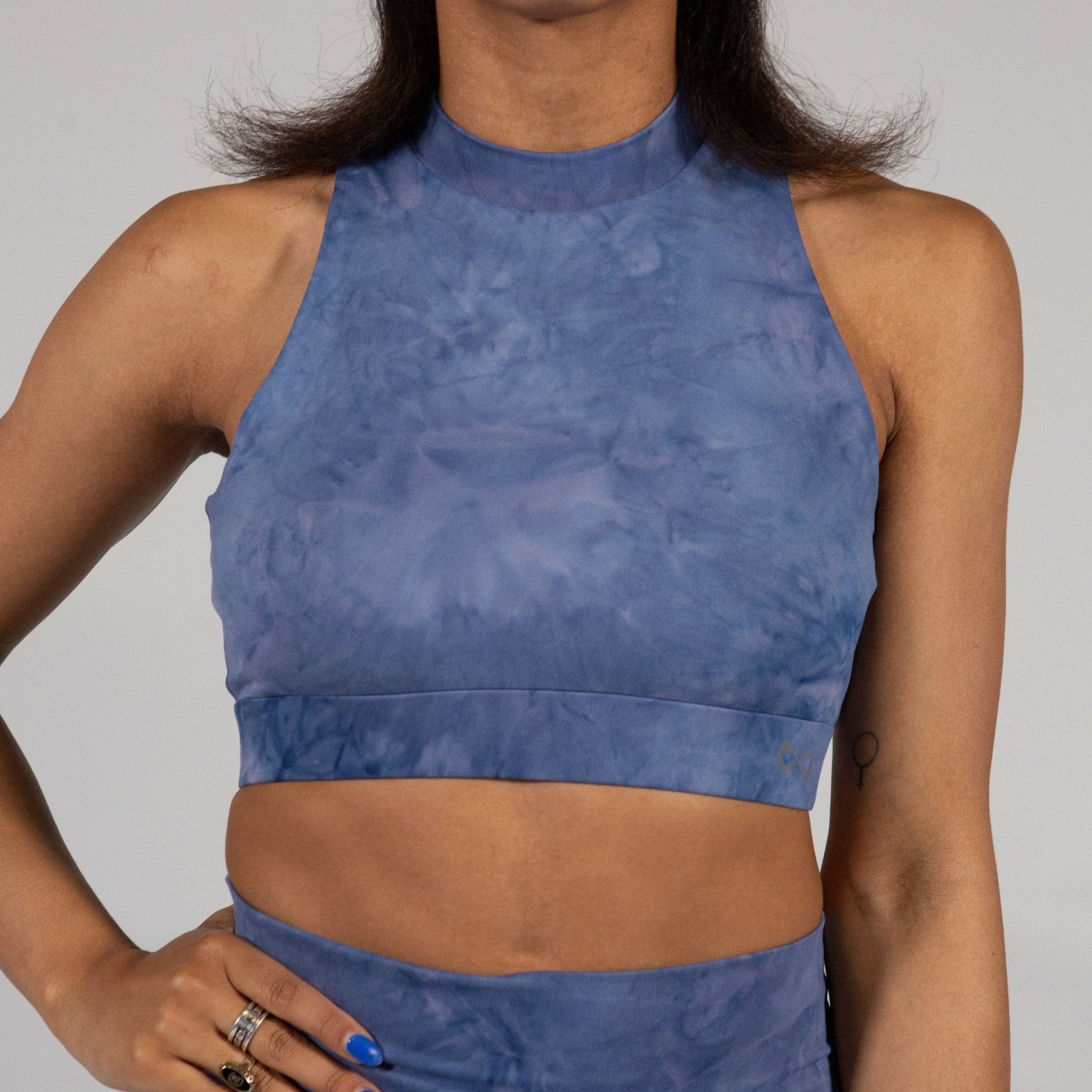 NFINITY HIGH NECK OPEN BACK TIE DYE BRA - Nfinity - Sports Bra