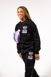 NFINITY TEXT ME WHEN YOU HIT ZERO ™ - BLACK SWEATPANTS - Nfinity -