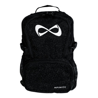PETITE SPARKLE BACKPACK - BLACK WITH WHITE LOGO Backpack NfinityiNsiders 
